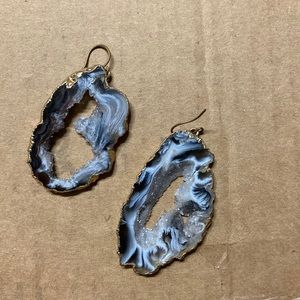 Geo earrings from anthropology - heads up, they have a little weight to them